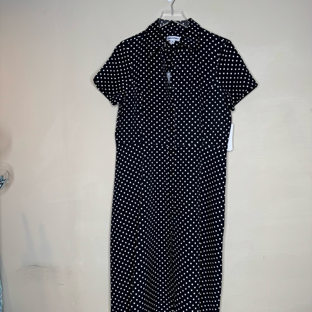 Shelby & Palmer Black and White Polka Dot Dress size 10